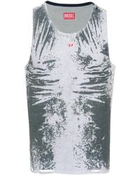 DIESEL - Embroidered-Logo Tank Top - Lyst