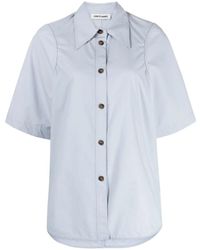 Low Classic - Pointed-Collar Cotton Shirt - Lyst