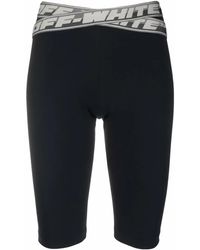 Off-White c/o Virgil Abloh - Athleisure Logo-Tape Cycling Shorts - Lyst