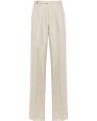 Boglioli - Pleat-detail Linen Trousers - Lyst