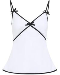 Moschino - Bow-Detail Spaghetti-Strap Top - Lyst