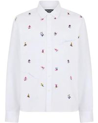 DSquared² - Katoenen Shirt Met Geborduurde Skiër - Lyst