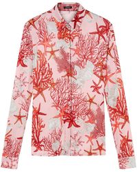 Versace - Camisa con estampado marino - Lyst
