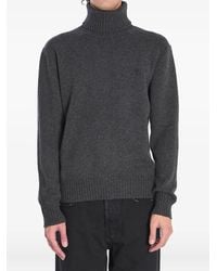 Ami Paris - Maglione A Coste Con Collo Alto - Lyst