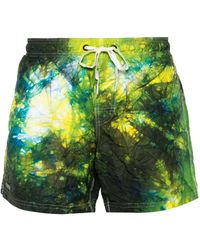 Sundek - Golden Wave Crinkled Swim Shorts - Lyst