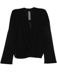 Rick Owens - Maria Draped V-Neck Jacket - Lyst