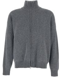 Roberto Collina - High Neck Ribbed Knit Cardigan - Lyst