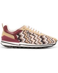 Missoni - Striped Lace-up Sneakers - Lyst
