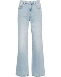 Patrizia Pepe - Straight Jeans Met Lichte Wassing - Lyst