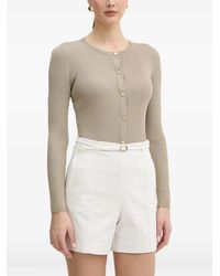 ARMANI EXCHANGE - Ribbed-Knit Cardigan - Lyst
