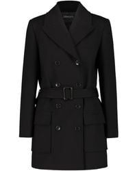 DR. HOPE - Abrigo Con Doble Botonadura Y Cinturón - Lyst