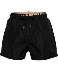 DSquared² - Swim Shorts With Logo - Lyst