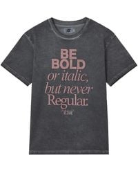 Izzue - Lettering-Print T-Shirt - Lyst