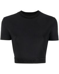 Givenchy - T-shirt crop con banda logo - Lyst