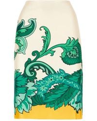 Etro - Jupe midi midi de soie - Lyst