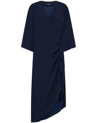 Seventy - Ruffled Wrap Midi Dress - Lyst