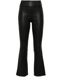 Arma - Flared Cropped Leather Trousers - Lyst
