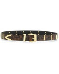 Pinko - Snake-Print Studded Belt - Lyst