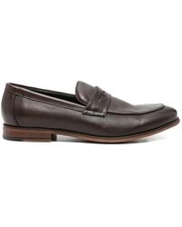 SERGIO MORETTI FIRENZE - Perforated-Detail Leather Loafers - Lyst