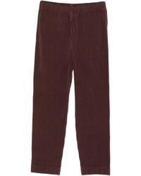 Homme Plissé Issey Miyake - Pantaloni Crop Con Pieghe - Lyst