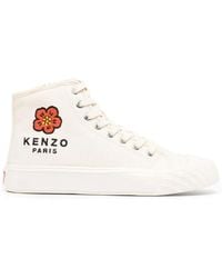 KENZO - Zapatillas Altas Con Logo Bordado - Lyst