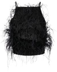 Cult Gaia - Joey Ostrich Feather Blouse - Lyst