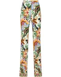 Etro - Printed Viscose Trousers - Lyst