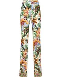 Etro - Printed Viscose Trousers - Lyst
