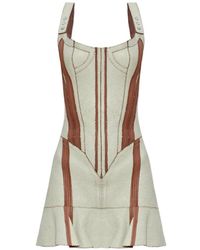 KNWLS - Scallop Panelled Mini Dress - Lyst