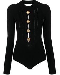 Balmain - ボタンディテール ボディスーツ - Lyst