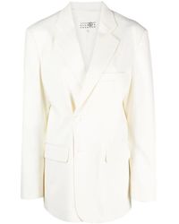 MM6 by Maison Margiela - Asymmetric Double-Breasted Blazer - Lyst