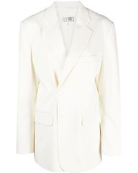 MM6 by Maison Margiela - Asymmetric Double-Breasted Blazer - Lyst