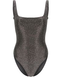 Form and Fold - Square-neck Glitter Swimsuit - Lyst