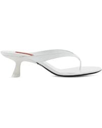Simon Miller - 57Mm Beep Thong Leather Heeled Sandals - Lyst