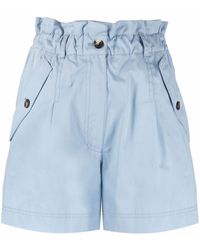 KENZO - Paperbag Waist Embroidered Logo Shorts - Lyst