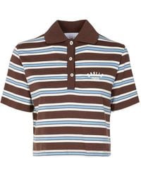 Gaelle Paris - Gestreept Cropped Poloshirt - Lyst