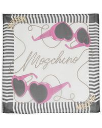 Moschino - Sunglasses-print Silk Scarf - Lyst