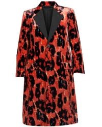 R13 - Abrigo Con Botones Y Estampado De Leopardo - Lyst