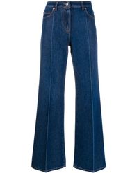 Valentino Vlogo Wide-leg Jeans - Blue