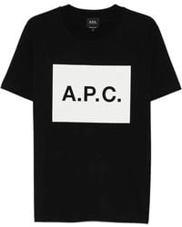 A.P.C. - Crew Neck T-Shirt - Lyst