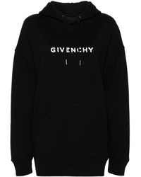 Givenchy - Felpa con logo floccato - Lyst