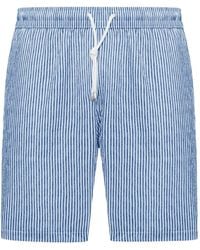 Fay - Striped Drawstring Swim Shorts - Lyst