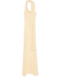 AYA MUSE - Wisp Halterneck Draped Maxi Dress - Lyst