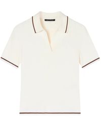 ARMANI EXCHANGE - Ribbed-Knit Contrast-Tipping Top - Lyst