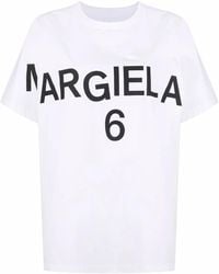 MM6 by Maison Martin Margiela - Logo-print Short-sleeved T-shirt - Lyst