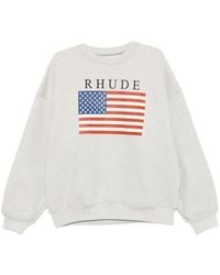 Rhude - Flag-Print Sweatshirt - Lyst