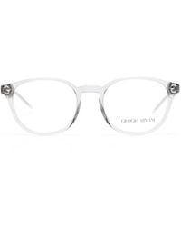 Giorgio Armani - Round-Frame Glasses - Lyst