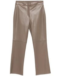 Max Mara - Faux Leather Trousers - Lyst