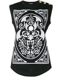 Balmain - プリント トップ - Lyst