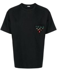 Bode - T-shirt en coton à ornements en cristal - Lyst